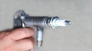 Making a Portable Air Sandblaster using Spark Plug  Very Easy [upl. by Nwadahs]