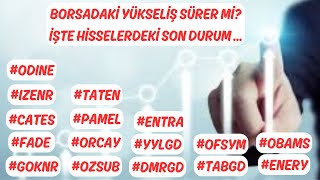 BORSADAKİ YÜKSELİŞ SÜRER Mİ CATES DMRGD ENERY ENTRA FADE GOKNR IZENR OBAMS ODINE OFSYM [upl. by Marysa]