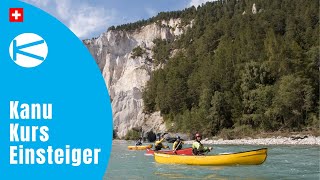 Wie sieht ein Kanu Kurs für Einsteiger aus  Wildwasser  Vorderrhein [upl. by Way]