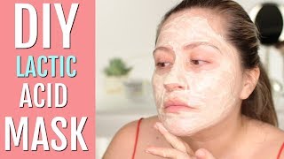 DIY LACTIC ACID FACE MASK [upl. by Wilburn]