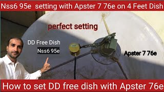 DD Free Dish Setting with Apster 7 76e on 4 Feet Dish [upl. by Ellehsal]