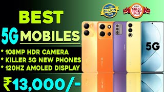 Top 5 Powerful 5G Smartphone Under 13000 in 2023  120hZ Amoled Display Best 5g Phone Under 15000 [upl. by Dor]