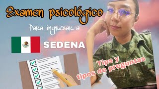 EXAMEN PSICOLOGICO MILITAR ¿qué te preguntan [upl. by Standford]