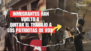 Injusto  🗣️😡 Inmigrantes dejan a los patriotas encapuchados de Vox sin trabajo en Valencia [upl. by Enaelem984]