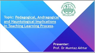 Pedagogical Andrological and Hauntological Implications in Teaching Learning Process [upl. by Xxam]