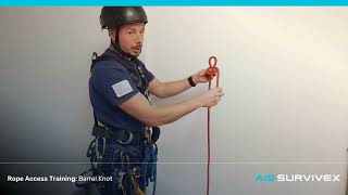 Rope Access Training How To Tie a Barrel Knot [upl. by Akli]