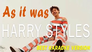 HARRY STYLES  AS IT WAS KARAOKE WITH ORIGINAL BACKING VOCALS [upl. by Theodor]