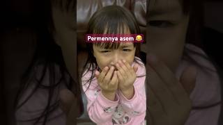 Raisya salah makan permen funny shortvideo lucu trending [upl. by Gipps211]