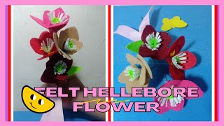 FABRIC HELLEBORE FLOWERS  HELLEBORES FLOWER TUTORIALS [upl. by Nnylylloh960]