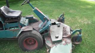 Ransomes T24N Zero turn front deck mower Runs Well needs deck gearbox [upl. by Doherty]