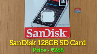 SanDisk 128GB SDTF Memory Card  Price  ₹268  From Meesho  Unboxing amp Review [upl. by Mcfarland816]