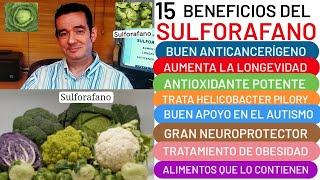 15 beneficios del❤️SULFORAFANO❤️🥦🥦 ANTICANCERÍGENO💪ANTIOXIDANTE👌 LONGEVIDAD💪CEREBRO💻OBESIDAD😮CORAZÓN [upl. by Eul834]