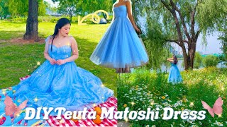 DIY Teuta Matoshi dress🦋 Haute Couture Dress full tutorial [upl. by Borreri]