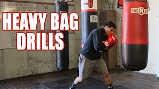 HEAVY BAG DRILLS IMPROVE YOUR BOXING [upl. by Onimixam]