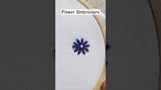 Flower Embroidery diy embroidery embroiderydesign embroiderytutorial embroiderystitches [upl. by Ttoille880]