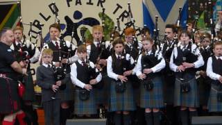 Red Hot Chilli Pipers quotWake Me Upquot with Davidsons Mains amp District Pipe Band [upl. by Evot728]