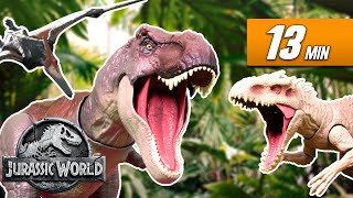 Every Dino Battle EVER Compilation  Jurassic World  Mattel Action [upl. by Klara]