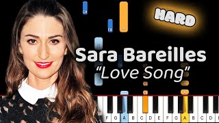 Sara Bareilles Love Song Piano Tutorial Hard [upl. by Aranaj98]