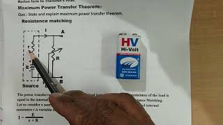 11th Bifocal Electronics  chapter 2   Maximum transfer theorem [upl. by Josephina]