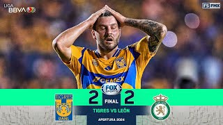 Tigres 2  2 León  Jornada 10  Apertura 2024  GOLES Y Resumen Liga MX [upl. by Teillo]