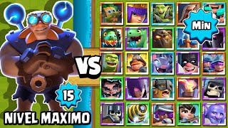 GIGANTE ELECTRICO NVL 15 vs TODAS LAS CARTAS al MINIMO  CLASH ROYALE [upl. by Enyt]