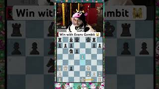 Win with Evans Gambit chess chessgame chesscom fyp [upl. by Enelak]