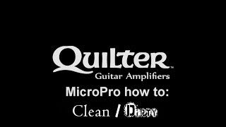 How to set up a Quilter MicroPro 200 for cleandirty operation [upl. by Amian193]