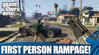 Grand Theft Auto V on PS4 First Person Gameplay 1080p [upl. by Enymzaj52]