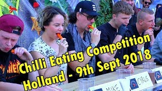 Chilli Eating Competition  Eindhoven Netherlands  Holland   September 9th 2018 [upl. by Lhadnek622]