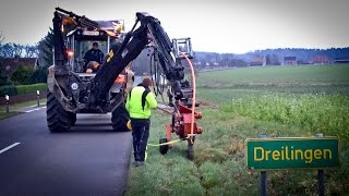 Cable plough parallel to road  Kabelpflug parallel zur Straße [upl. by Larine]