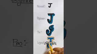 Which one is your favourite🤫shorts lettering J handlettering brushpencalligraphy art diy [upl. by Ruttger]