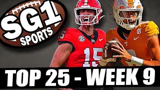 Week 9 Top 25 Rankings from SG1 Sports 2024 College Football Season [upl. by Erotavlas867]