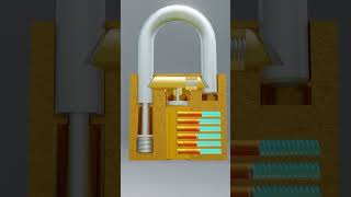 Door Lock Working  3danimation youtubeshorts shorts [upl. by Salhcin]