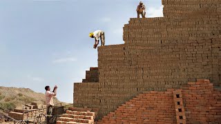 How They Produce Millions of Clay Bricks in Massive Kiln [upl. by Eekorehc]