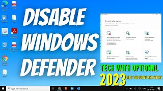 Best Way To Turn Off or Disable Windows Defender in Windows 10 2023 [upl. by Liahcim472]