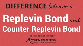 Replevin Bonds and Counter Replevin Bonds with Example [upl. by Henricks]