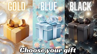 Choose your gift 🎁💝🤩🤮 3 gift box challenge Gold Blue amp Black 2 good and one bad chooseyourgift [upl. by Isidro]