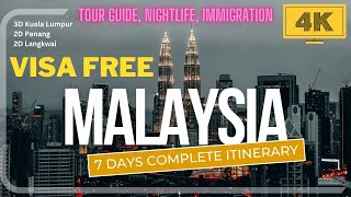 Malaysia 7 days Travel Itinerary 2024  FREE VISA FOR INDIANS  Malaysia Tour in Budget [upl. by Marybella]