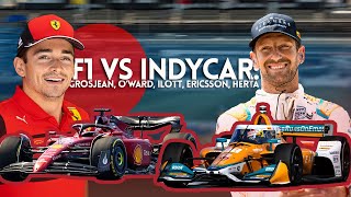 F1 vs Indycar Grosjean OWard Ilott Ericsson Herta [upl. by Nai535]