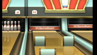 Wii Sports Resort Bowling  300 PERFECT Score in the SpinControl Game [upl. by Epillihp554]