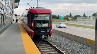 Redline S200 Arrives At Crowfoot Station 2465 2453 2460 8162023 [upl. by Ephrayim]