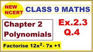 Class 9 Maths  Ex23 Q4  Chapter 2  Polynomials  New NCERT  Ranveer Maths 9 [upl. by Rhines]