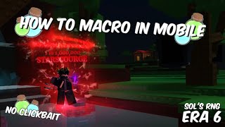 How to use macro in mobile  Sols RNG Outdated [upl. by Sacrod]