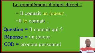 Comment identifier ou trouver le complément dobjet direct dans une phrase simple [upl. by Deeraf]