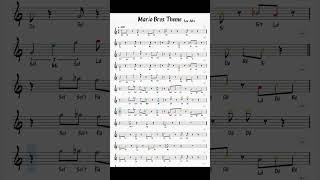 Mario Bros Theme  Super Mario Partitura  Sheet music and playalong Shorts saxofone saxophone [upl. by Bills]