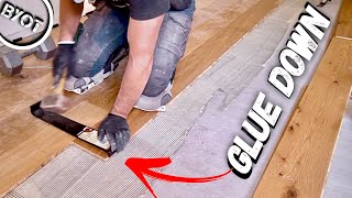 How To Install A Glue Down Floor  DIY Glue Down Flooring [upl. by Ginni]