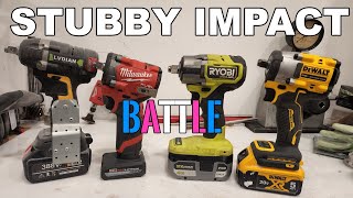 Milwaukee vs Ryobi vs Dewalt Stubby Impact Wrench battle [upl. by Thacher]