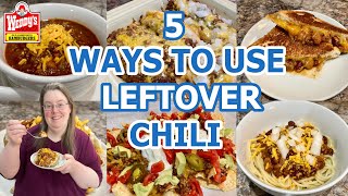 5 WAYS TO USE LEFTOVER CHILI  WENDYS COPYCAT CHILI RECIPE  CROCKTOBER 2021 WHATS FOR DINNER [upl. by Priscella397]