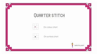 Learn to cross stitch Quarter stitch [upl. by Macmahon]