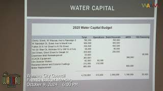 Wausau Finance Budget Meeting 1  10924 [upl. by Gunnar]